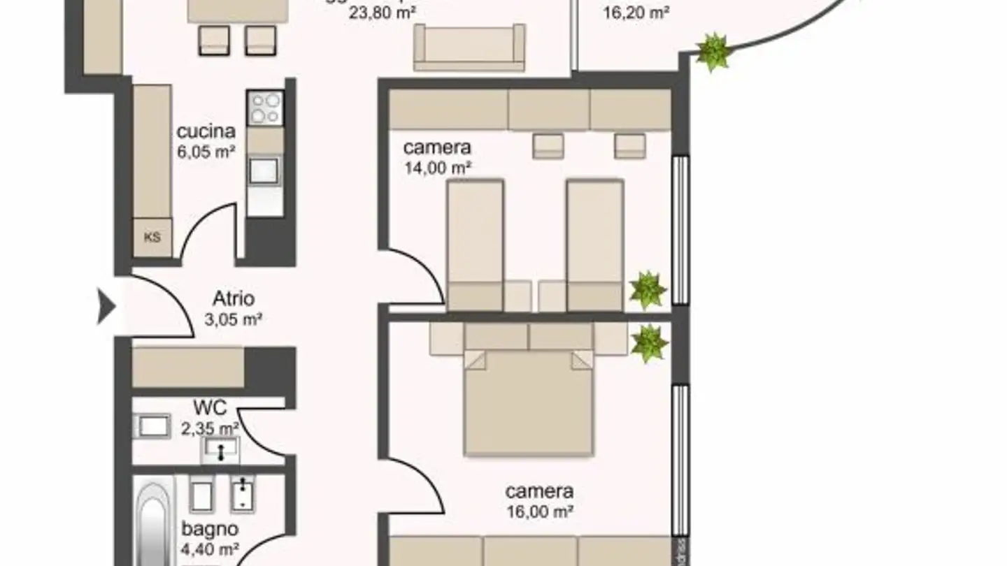 Wohnung mieten - Via Pascuritt 5, 6834 Morbio Inferiore - Foto 3
