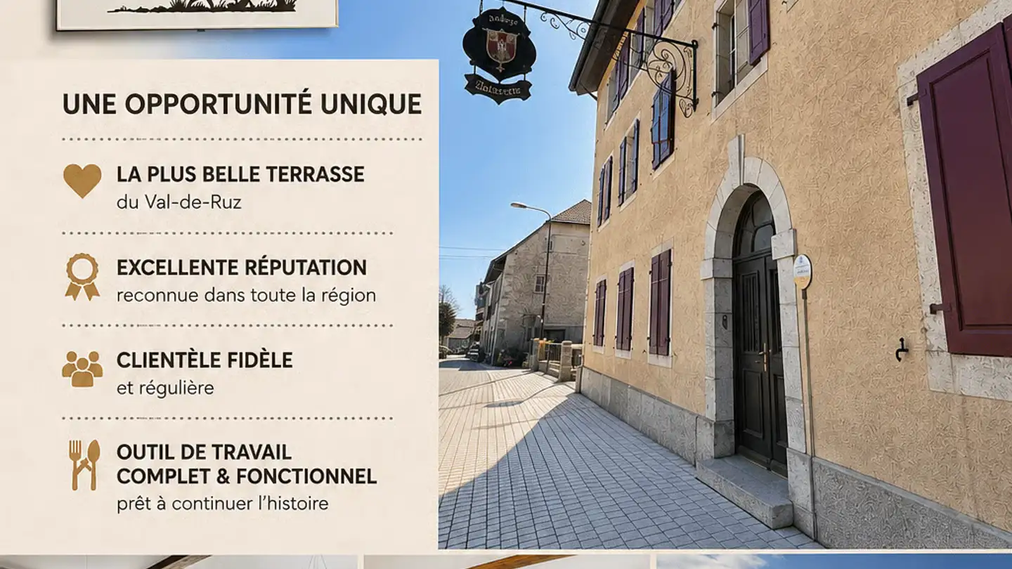 Restaurant for rent - Rue Léo-Châtelain, 2063 Fenin