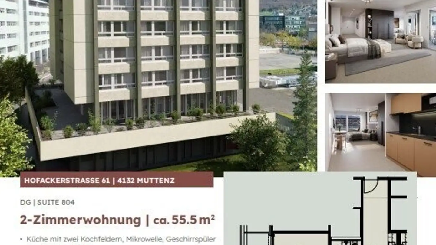 Wohnung mieten - Hofackerstrasse 61, 4132 Muttenz - Foto 4