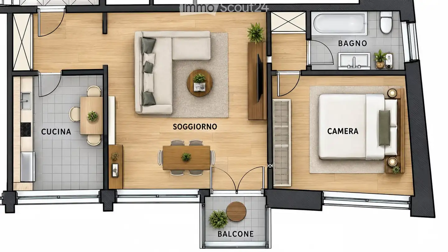 Apartment for rent - Via Loreto, 6900 Lugano