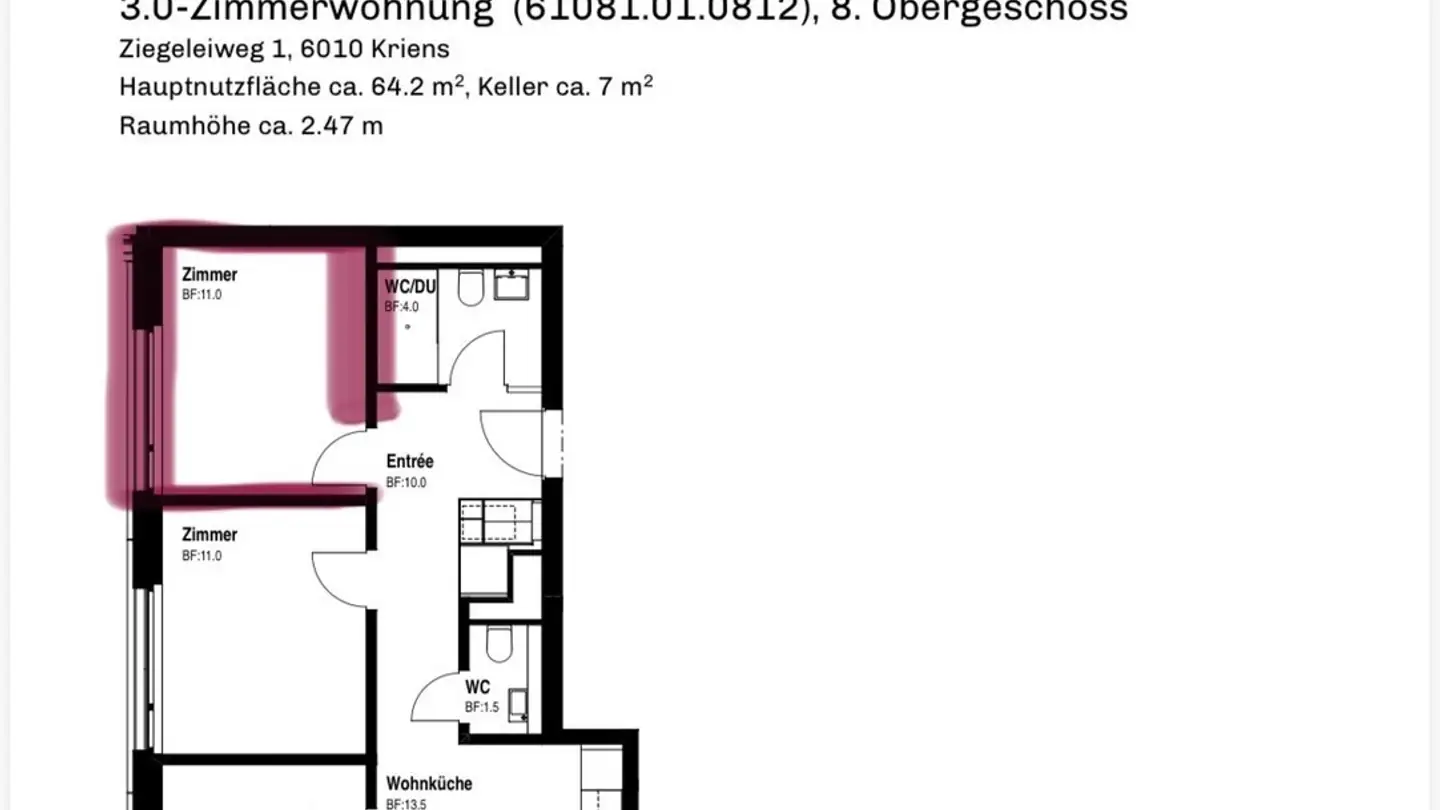 Zimmer mieten - 6010 Kriens - Foto 2