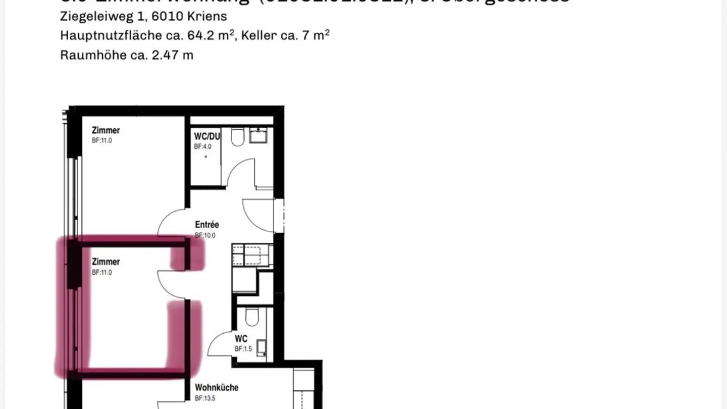 Zimmer mieten - 6010 Kriens - Foto 4