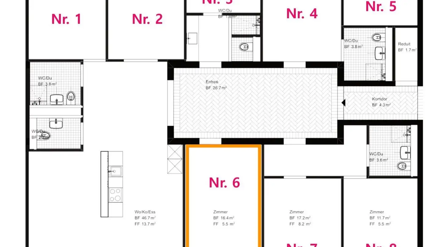Zimmer mieten - 4055 Basel - Foto 3