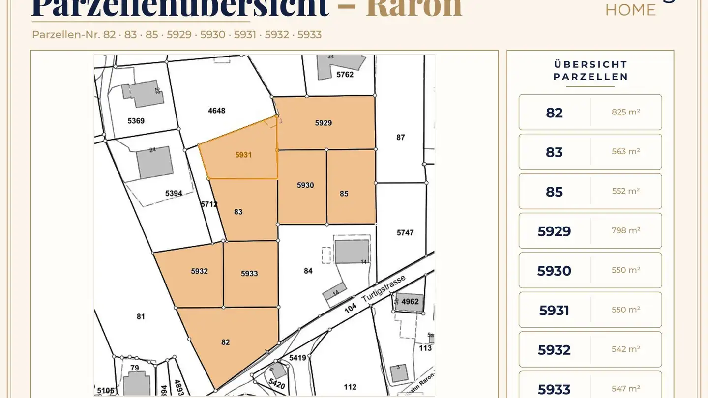 Constructible plot for sale - 3942 Raron