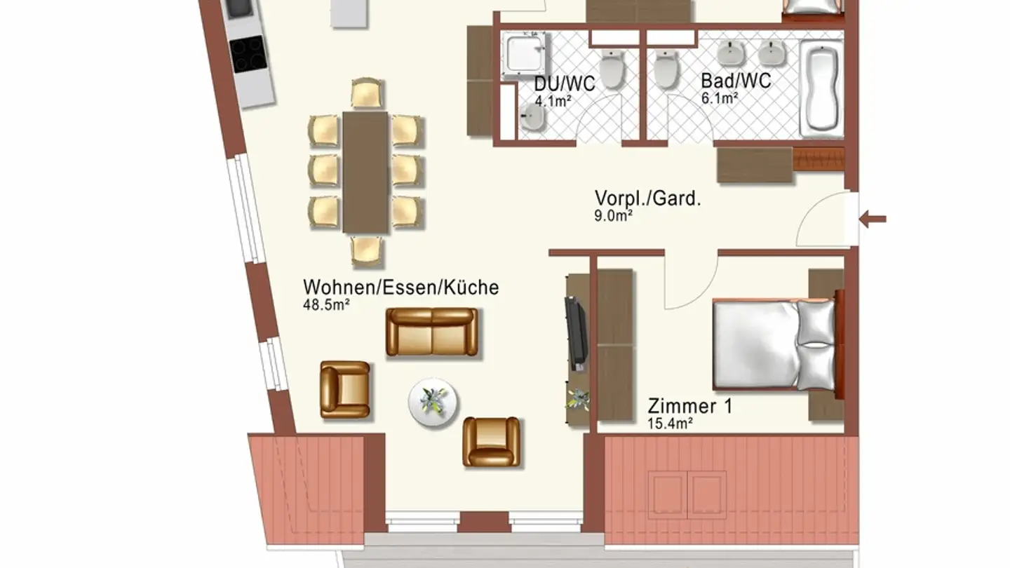 Apartment for rent - Steinerstrasse 36, 8475 Ossingen - Photo 2