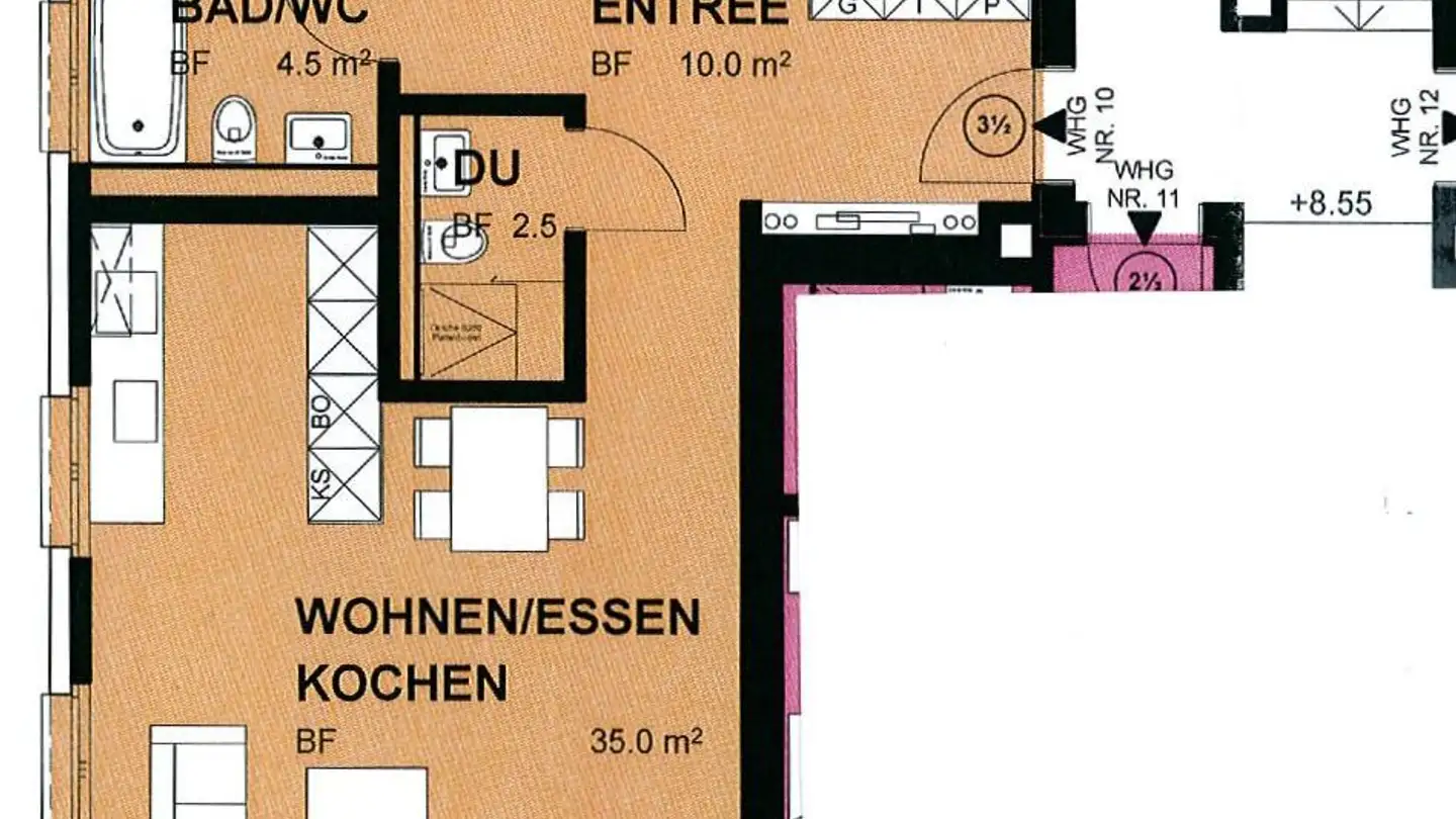 Appartement à louer - Ragazerstrasse 35a, 7320 Sargans
