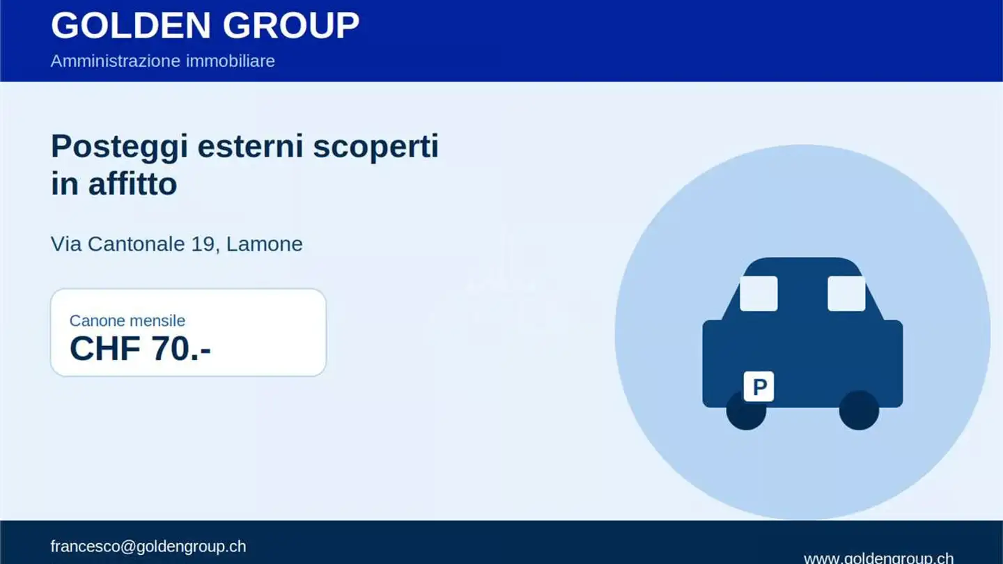 Parkplatz im Freien mieten - 6814 Cadempino