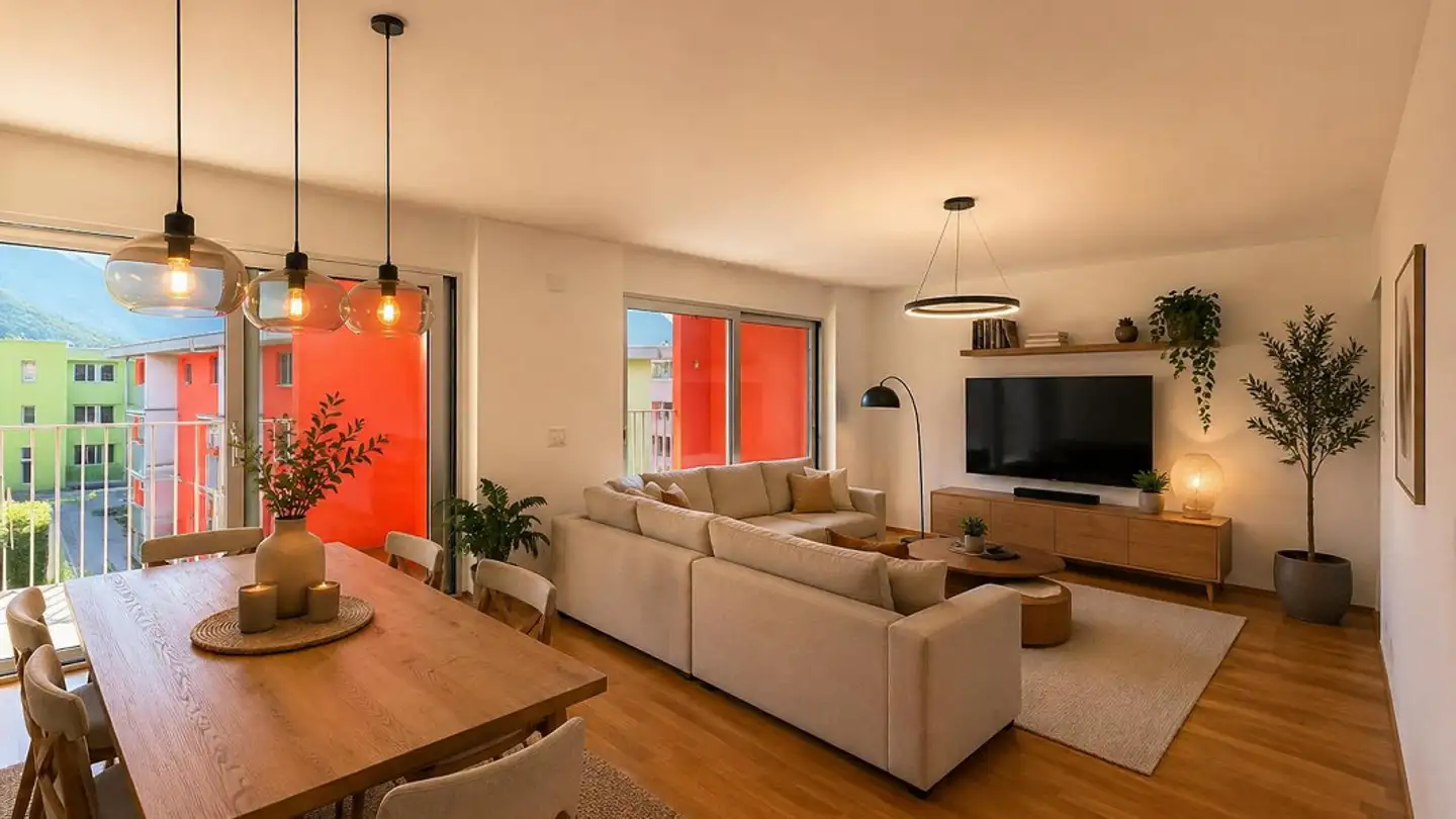 Appartement en terrasse à louer - Via Lischedo 9, 6802 Rivera - Photo 2
