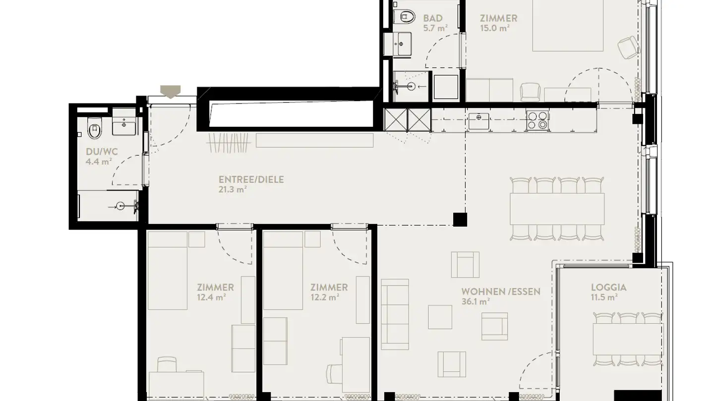 Apartment for rent - Leutschenbachstrasse 30, 8050 Zürich - Photo 2