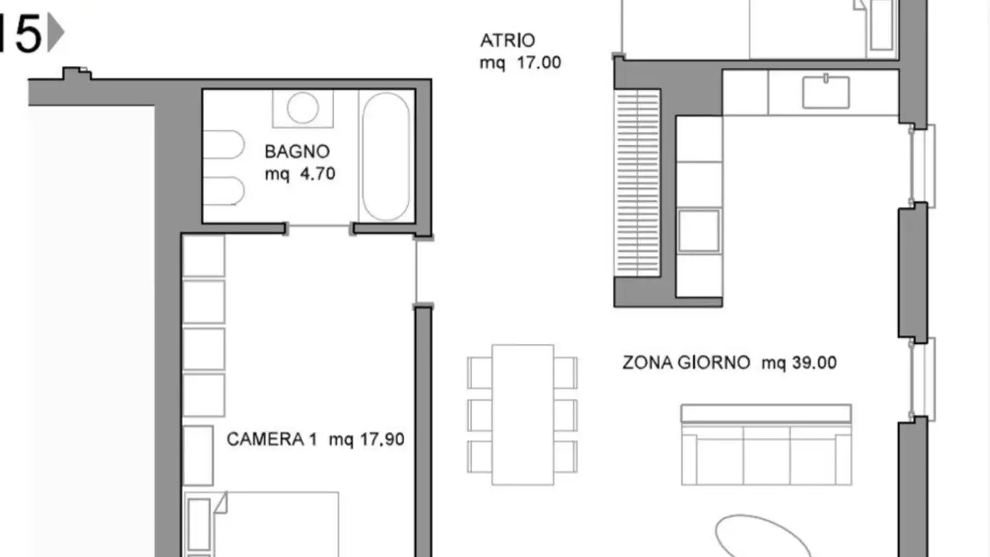 Apartment for rent - Via Rompeda 4, 6512 Giubiasco