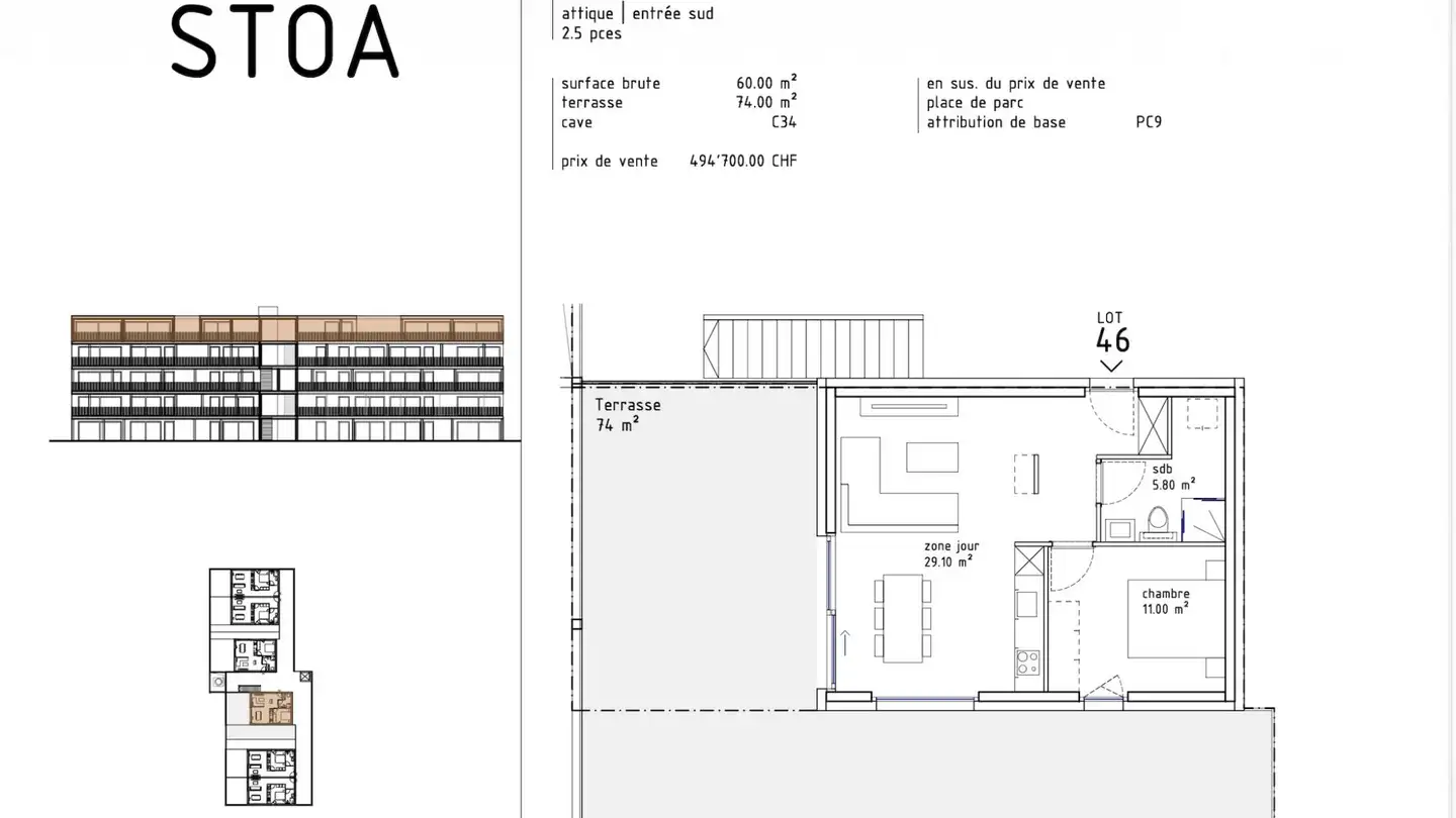 Penthouse for sale - 1994 Aproz (Nendaz)