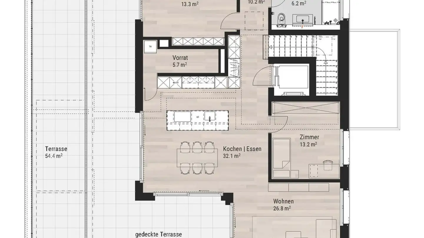 Attique à louer - Dorfstrasse 22a, 6262 Langnau b. Reiden
