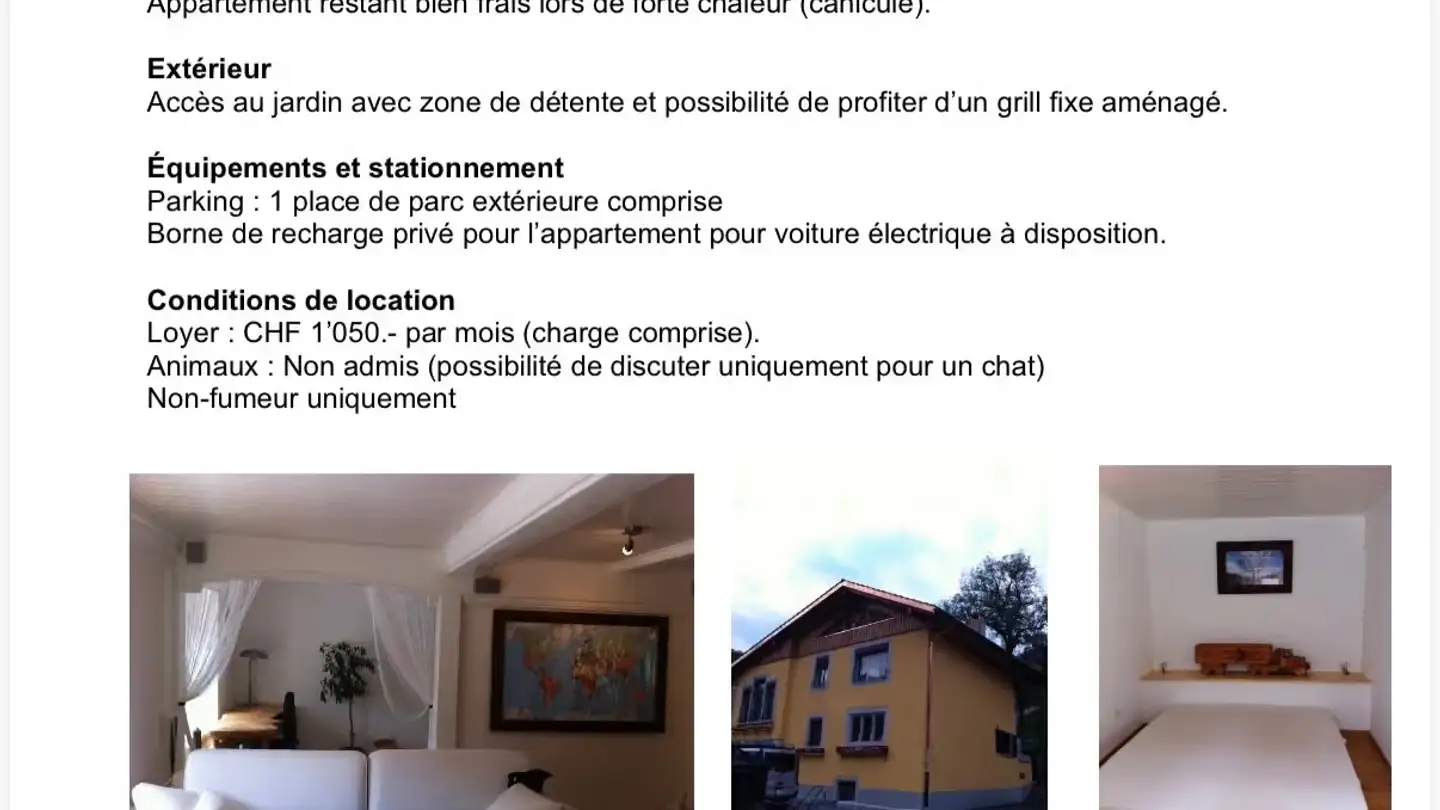 Apartment for rent - Route Principale, 2537 Vauffelin