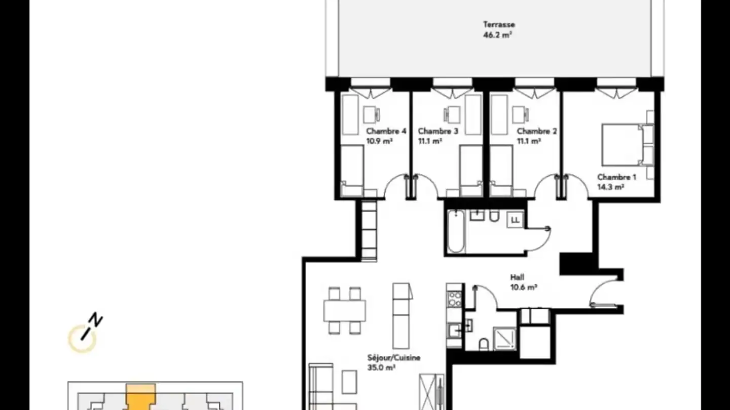 Apartment for rent - Route Du Grand-Lancy, 1212 Grand-Lancy