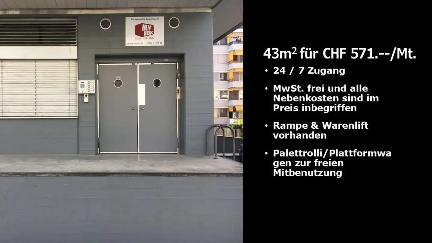 Storage space for rent - Segnesstrasse 9, 8048 Zürich