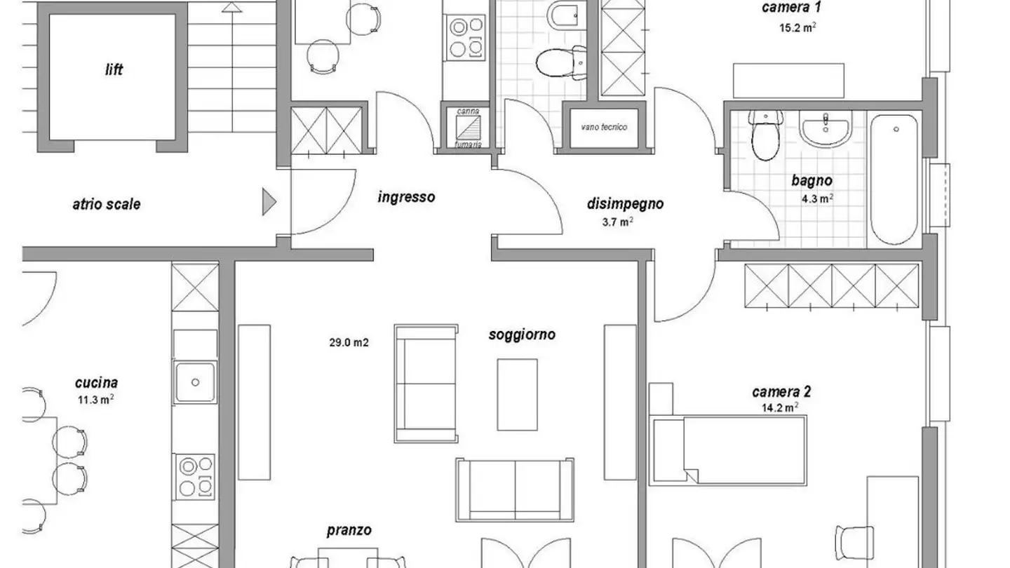 Appartamento in affitto - Via Luigi Taddei 7, 6962 Viganello - Foto 3