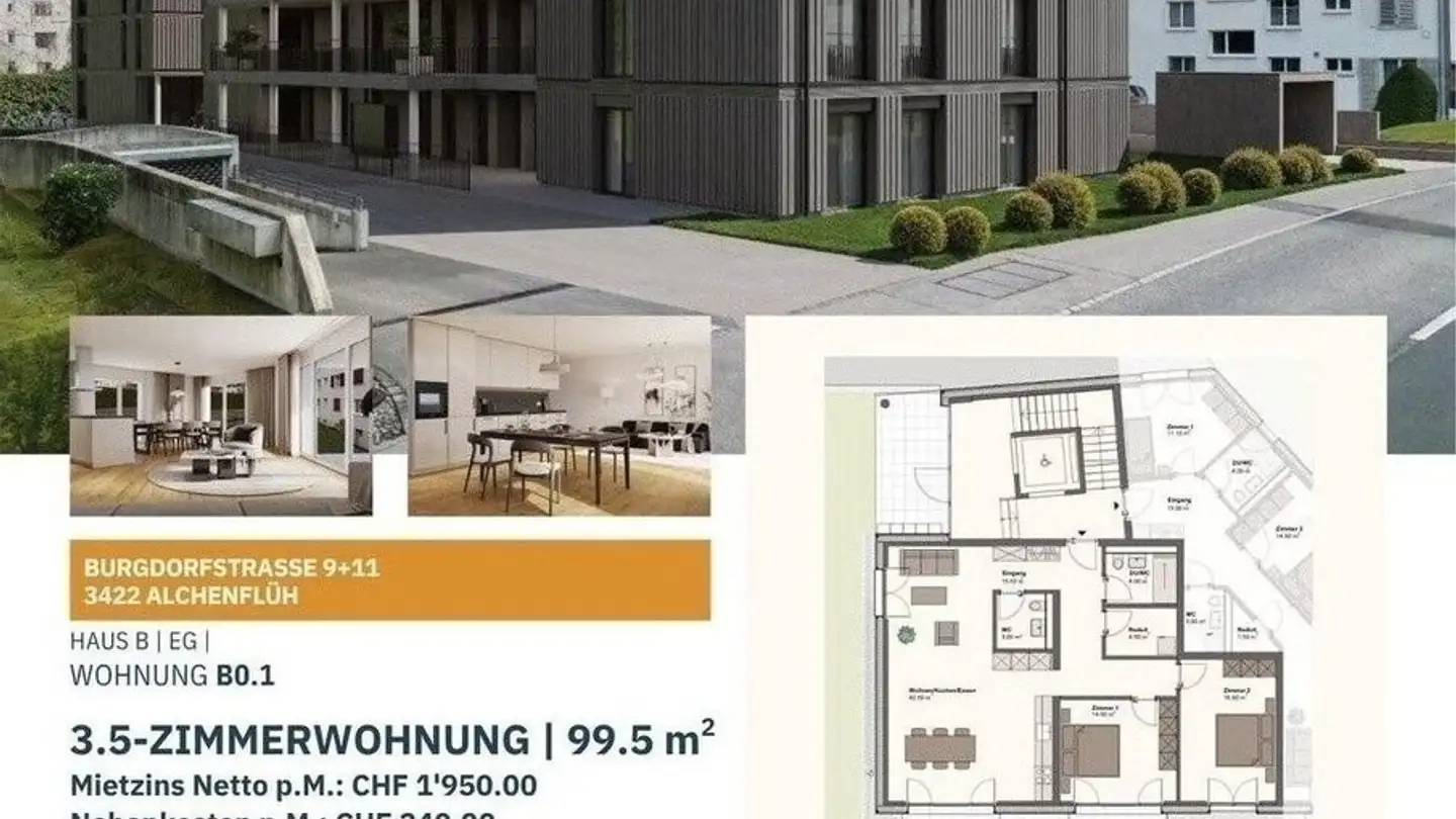 Wohnung mieten - Burgdorfstrasse 11, 3422 Alchenflüh