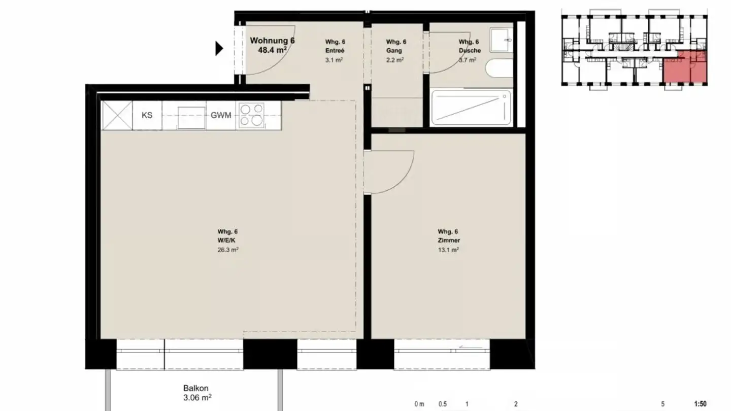 Appartement à louer - Güterstrasse 78, 4053 Basel - Photo 4