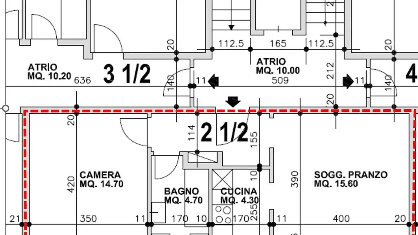 Wohnung mieten - Via Vincenzo Vela 45, 6834 Morbio Inferiore - Foto 4
