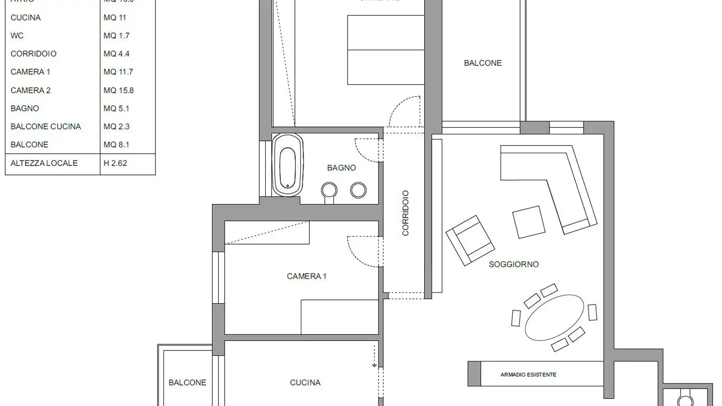 Appartement à louer - Via Francesco Borromini 27, 6500 Bellinzona