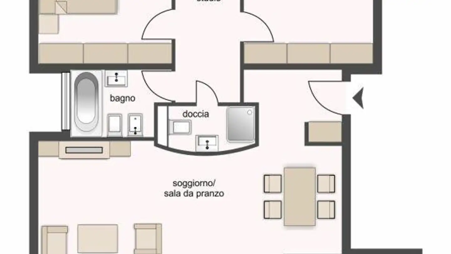 Appartement à louer - Via Campagna 22a, 6952 Canobbio