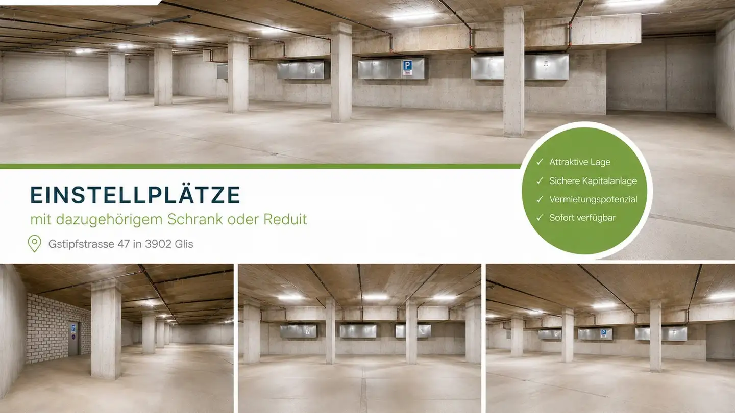 Underground parking space for sale - Gstipfstrasse 47, 3902 Glis