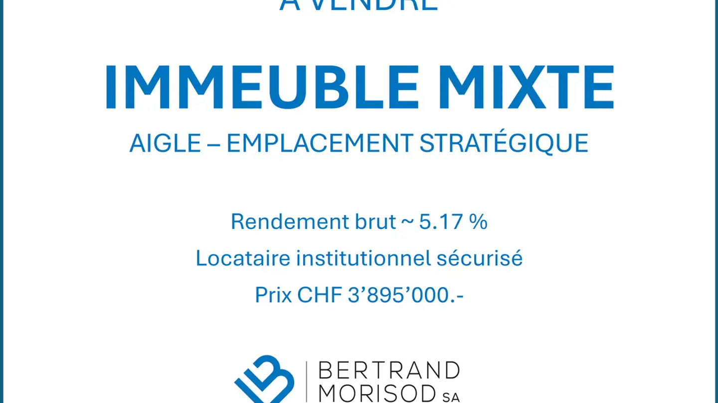 Immeuble mixte à vendre - 1860 Aigle