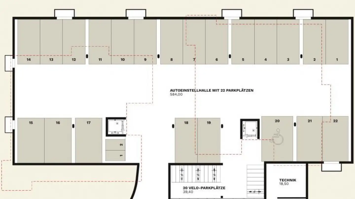Tiefgaragenstellplatz kaufen - Högernweg 50, 5504 Othmarsingen - Foto 2