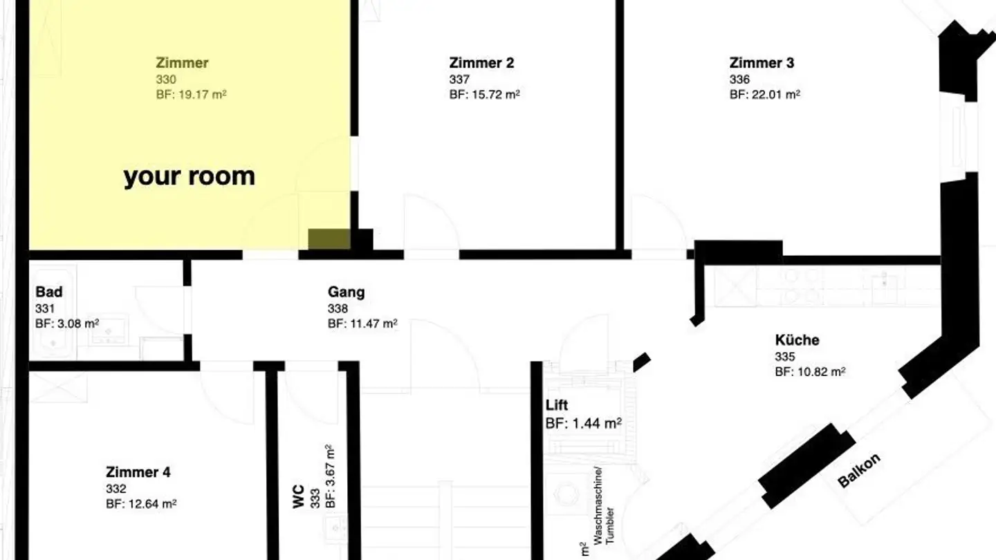 Stanza singola in affitto - Edisonstrasse 5, 8050 Zürich - Foto 2