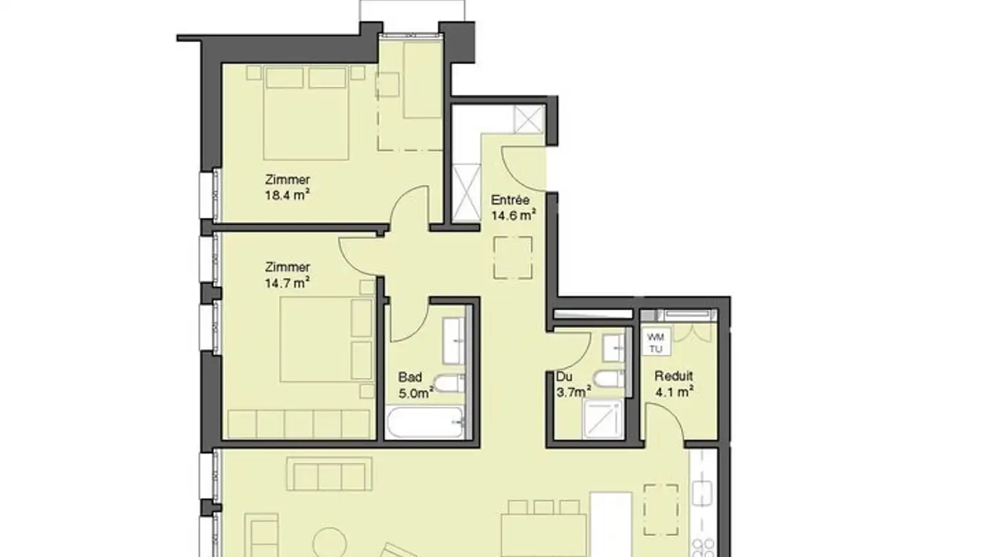 Dachgeschosswohnung mieten - Mitteldorfstrasse 518, 5072 Oeschgen - Foto 4