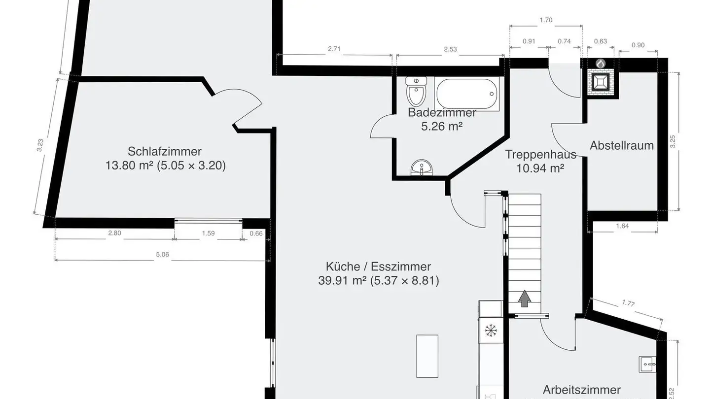 Attic flat for rent - Brunnenwiesenweg 4, 8474 Dinhard