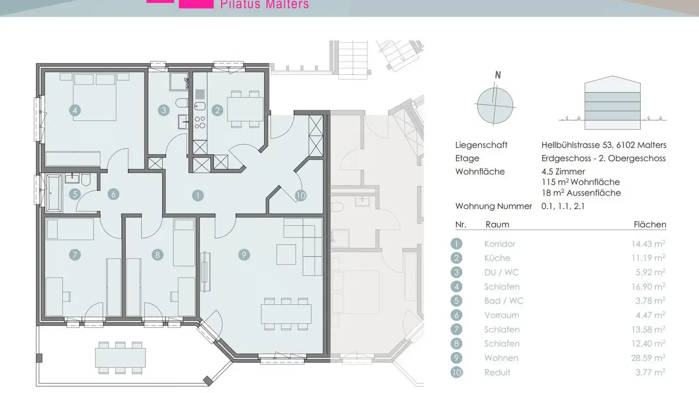 Wohnung mieten - Hellbühlstrasse 53, 6102 Malters