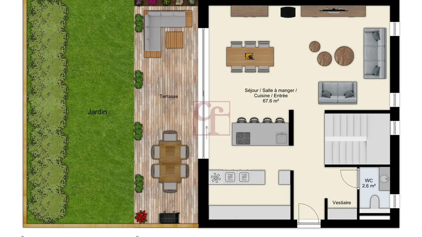 Single house for rent - Au Pré Des Ponts 18, 1757 Noréaz - Photo 3