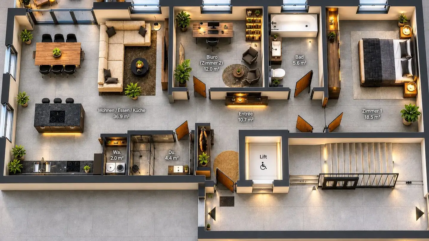 Wohnung mieten - Baumackerstrasse 8, 8050 Zürich - Foto 2