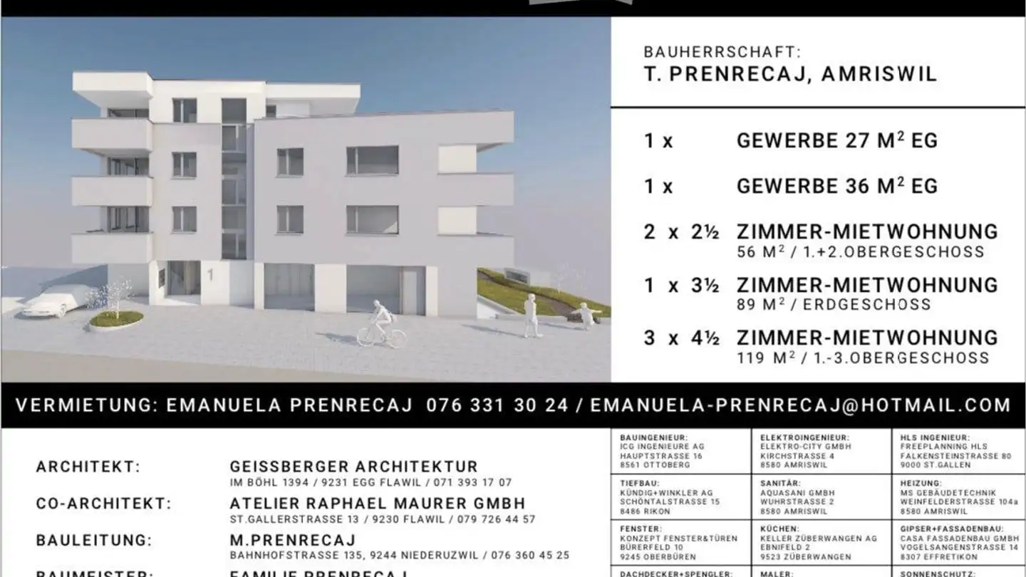 Appartement à louer - Obere Grenzstrasse 1, 8580 Amriswil