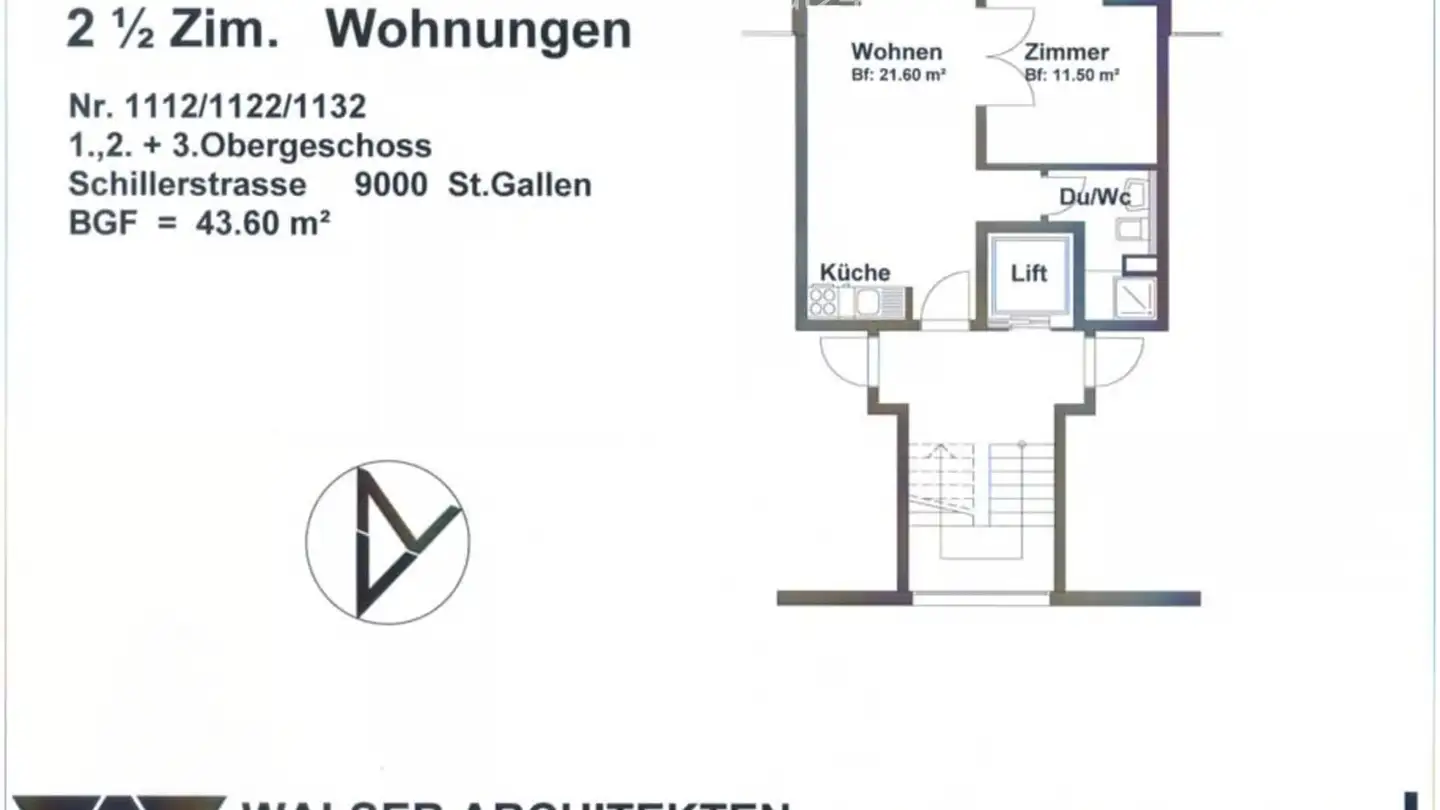 Appartement à louer - Schillerstrasse 5, 9000 St. Gallen - Photo 2