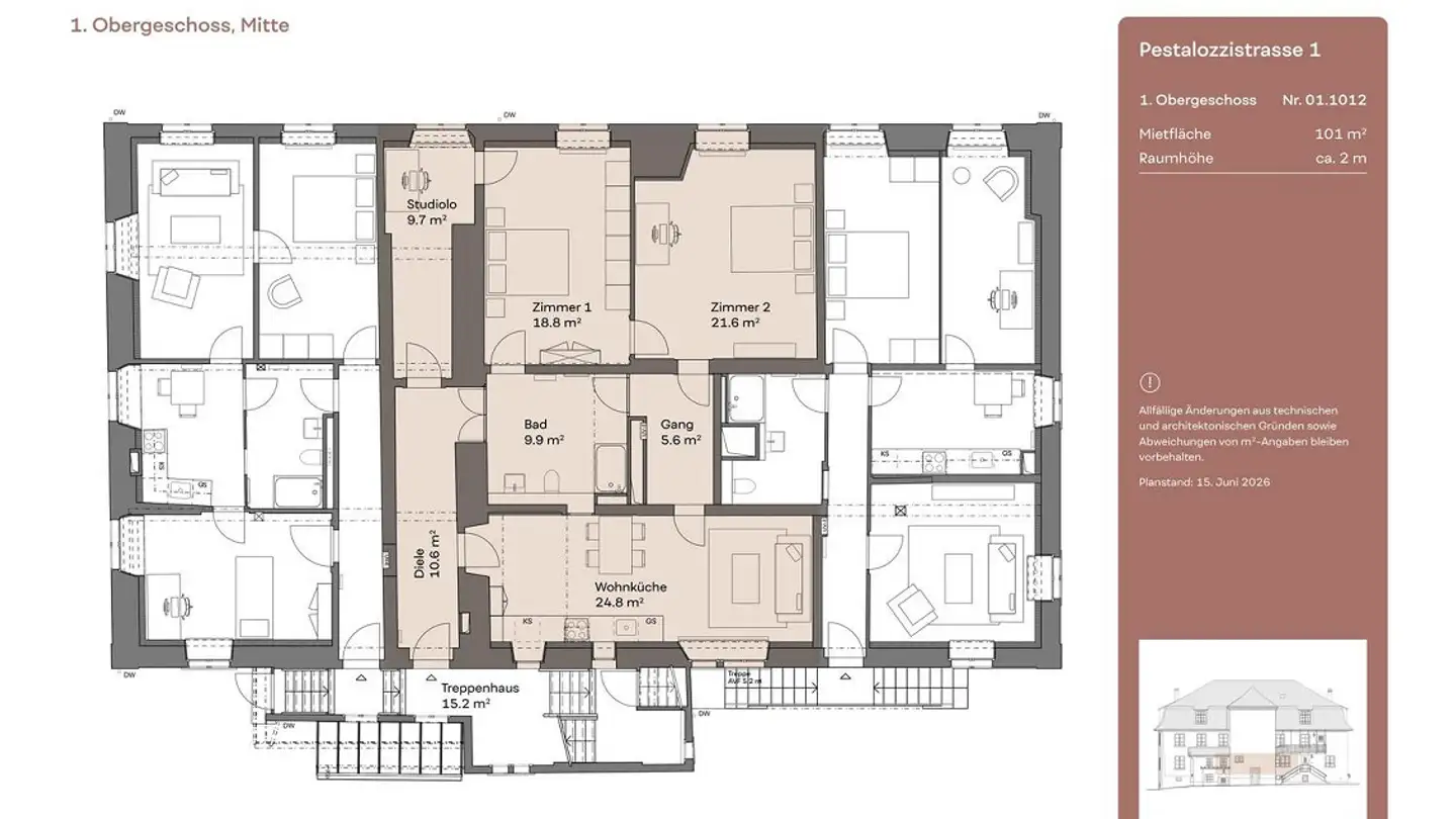 Wohnung mieten - Pestalozzistrasse 1, 8352 Elsau