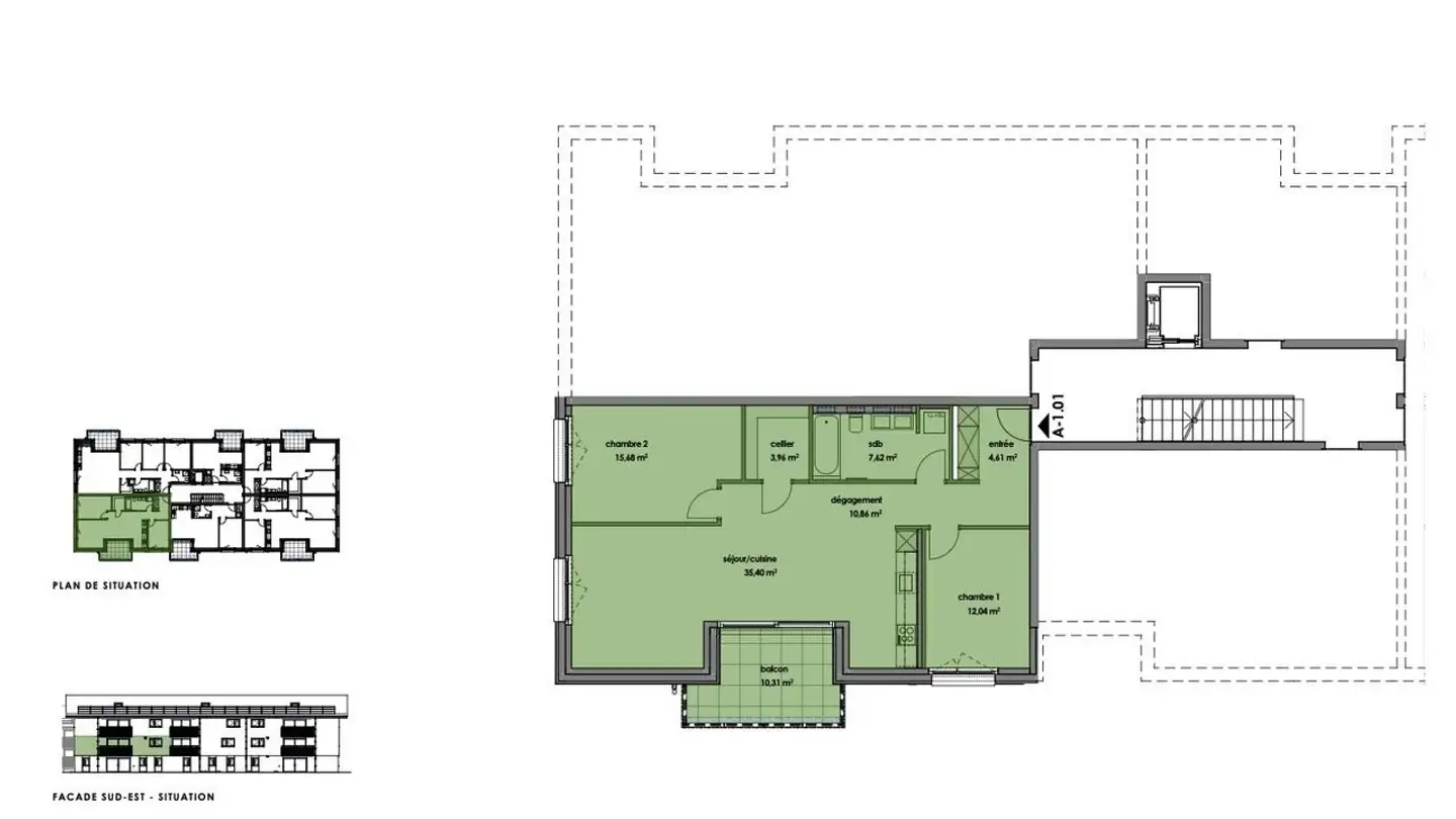 Wohnung mieten - Route De La Pierra 10, 1678 Siviriez - Foto 4