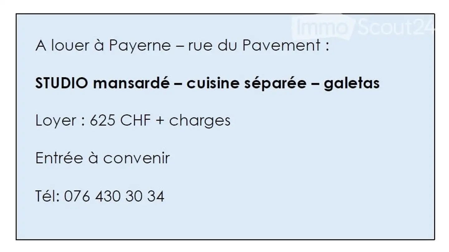 Appartamento in affitto - 1530 Payerne