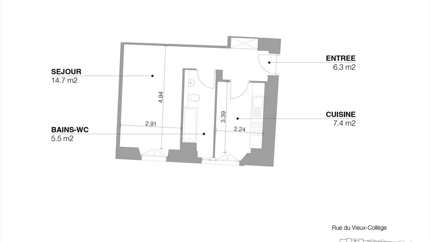 Apartment for rent - Rue Du Vieux-Collège 7, 1204 Genève