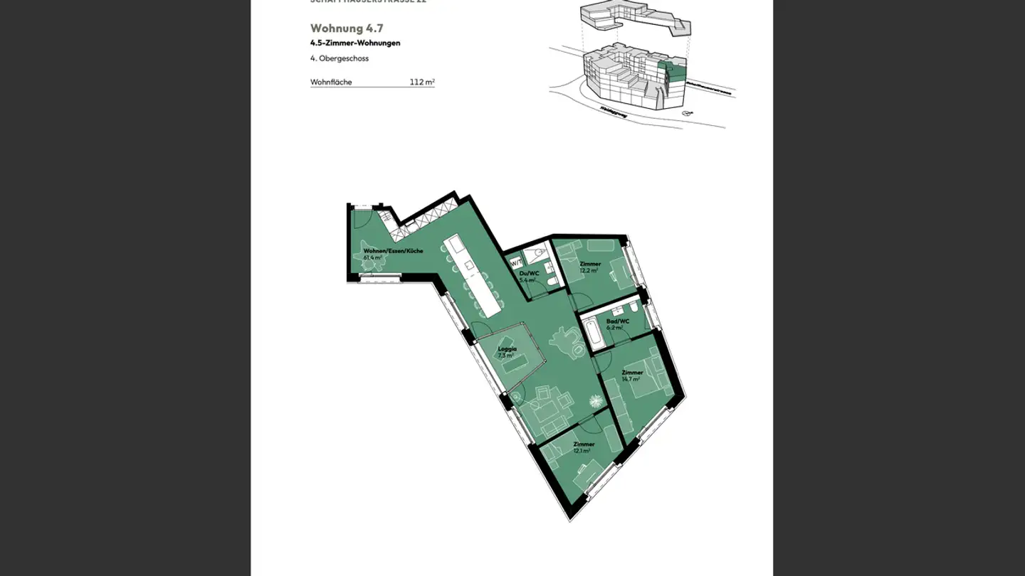 Apartment for rent - Schaffhauserstrasse 22, 8302 Kloten - Photo 2