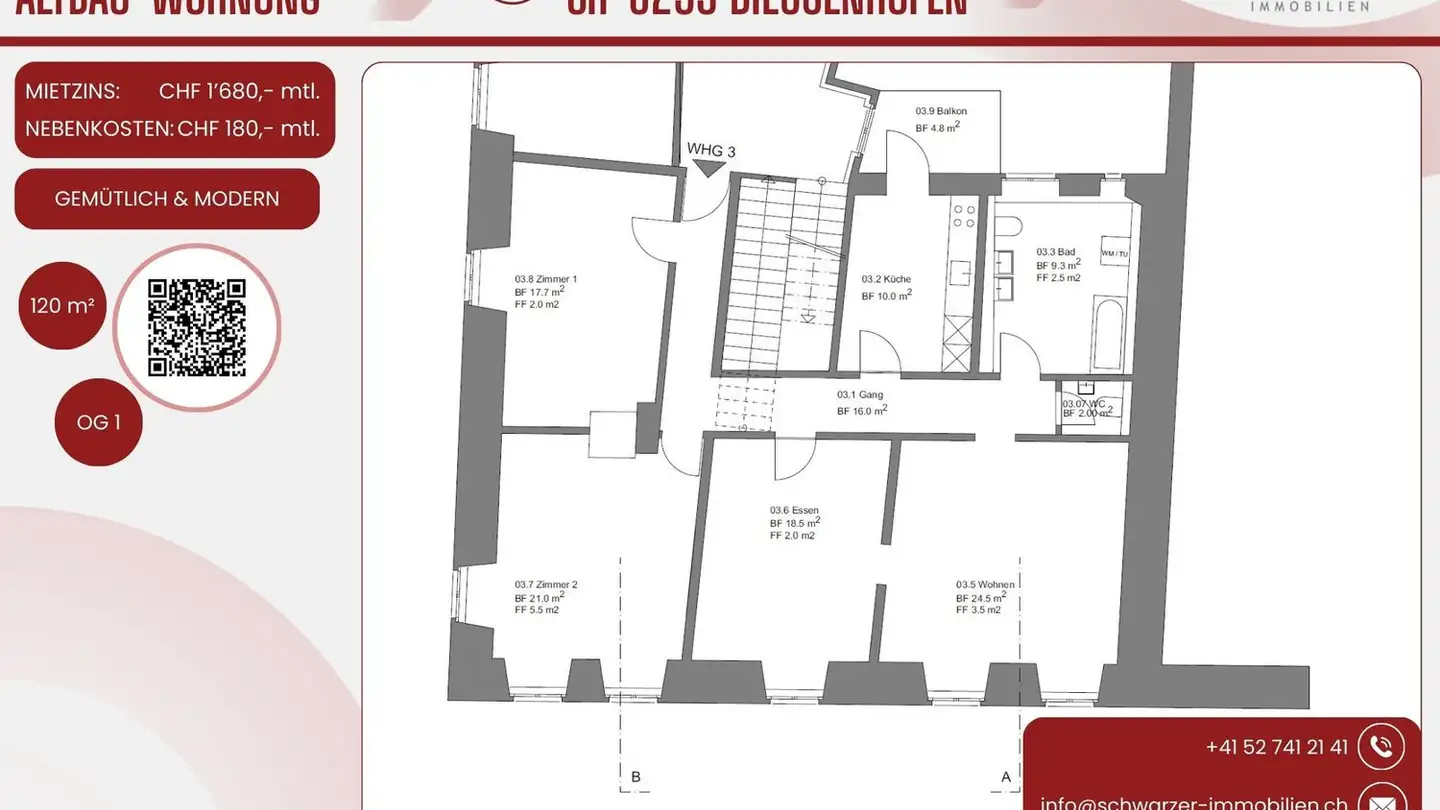 Wohnung mieten - Hintergasse 7, 8253 Diessenhofen - Foto 3