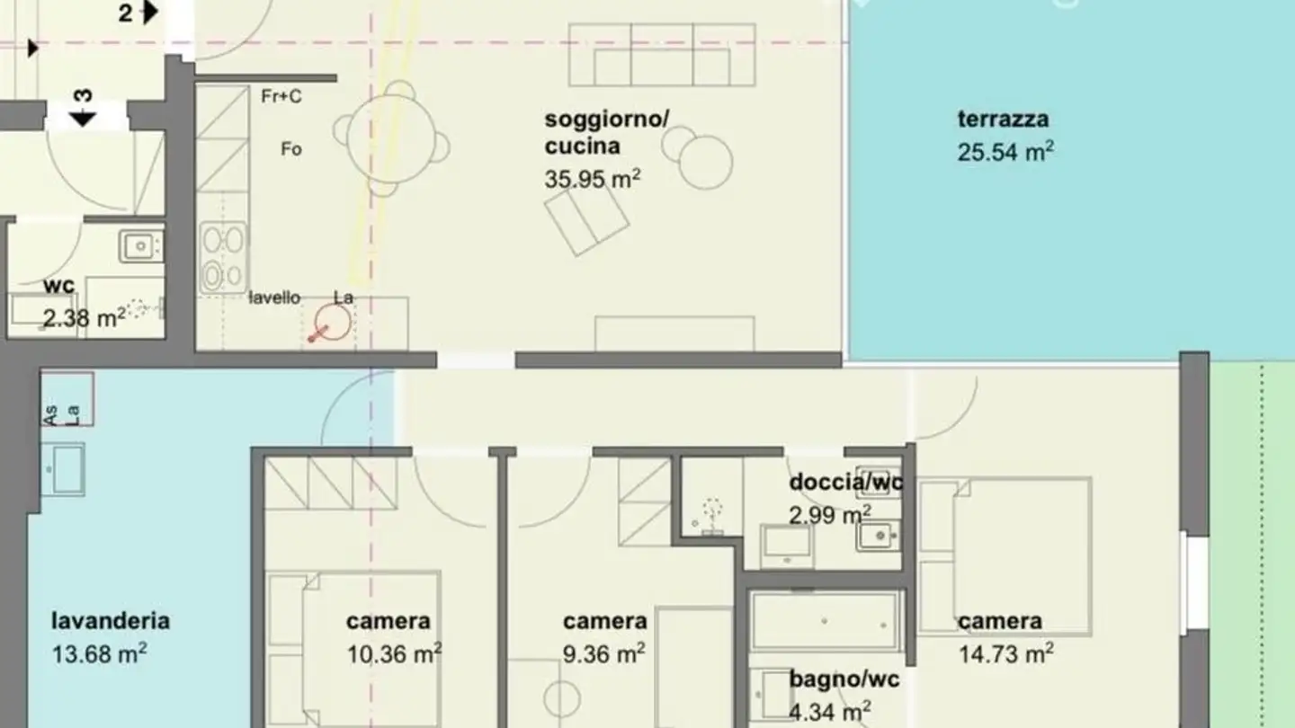 Apartment for rent - Via Lunghi 1, 6802 Rivera - Photo 3