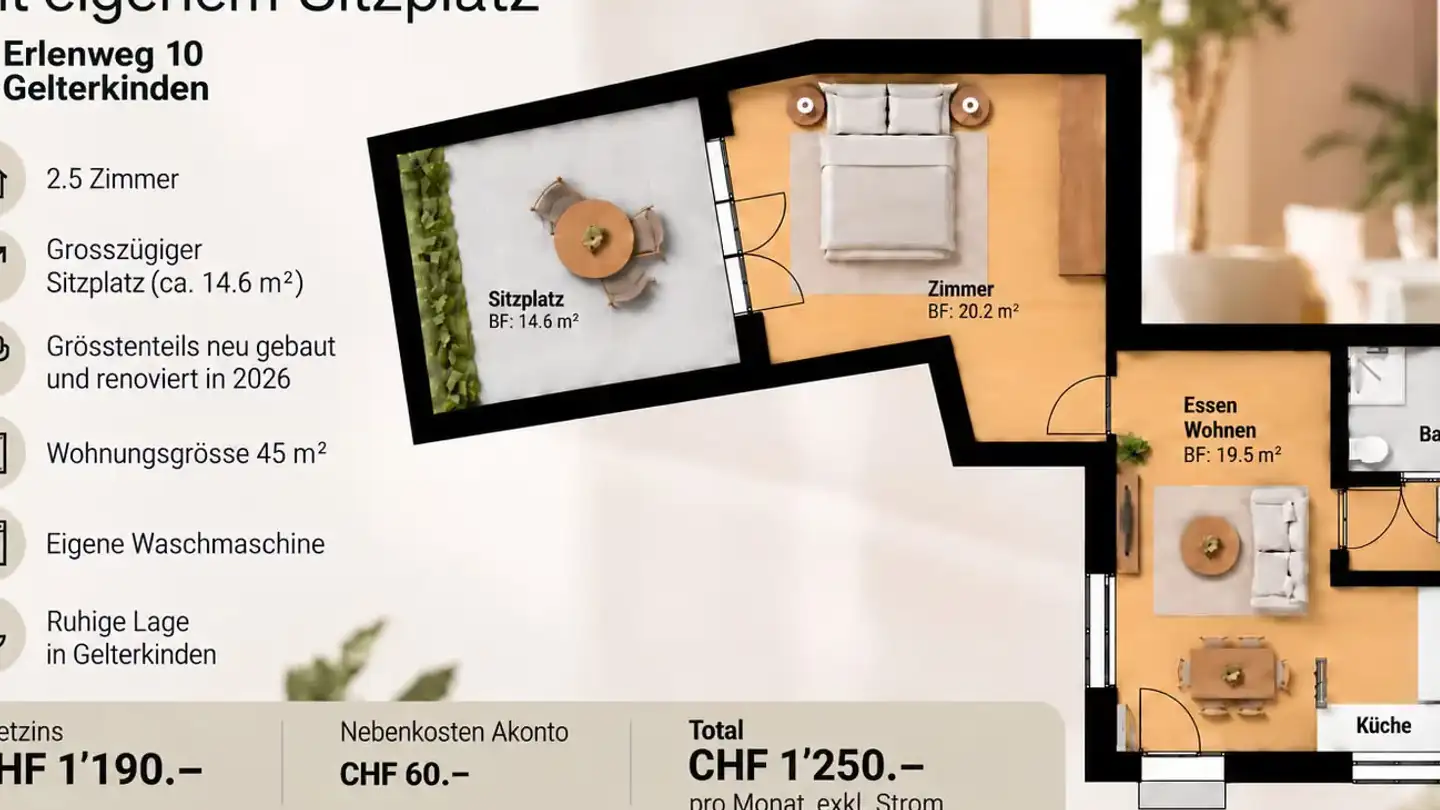 Appartamento in affitto - Erlenweg 10, 4460 Gelterkinden