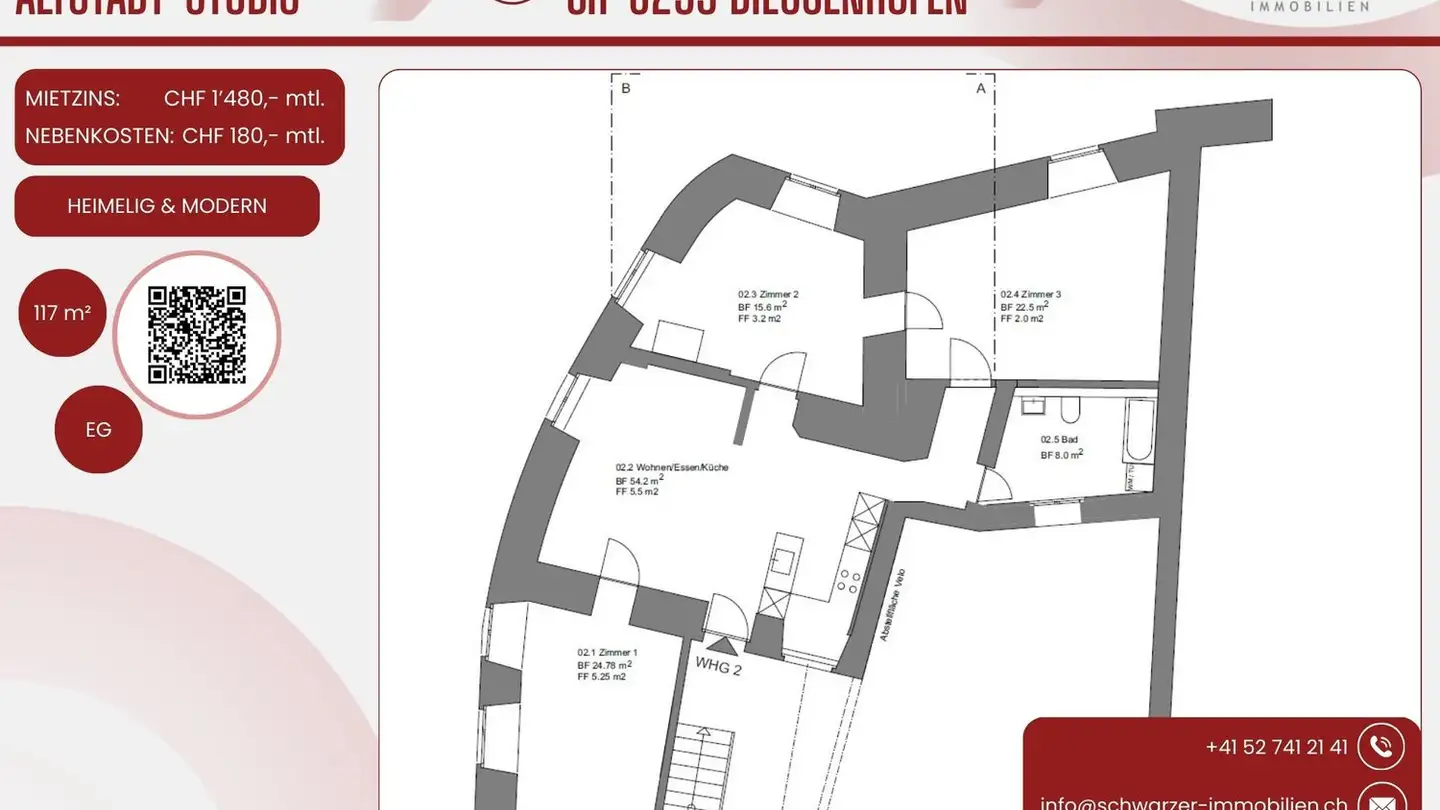 Wohnung mieten - Hintergasse 7, 8253 Diessenhofen - Foto 3