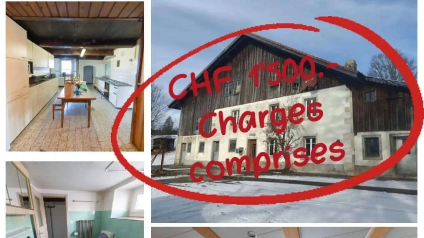 Apartment for rent - Le Cerneux-Veusil, 2345 Le Cerneux-Veusil