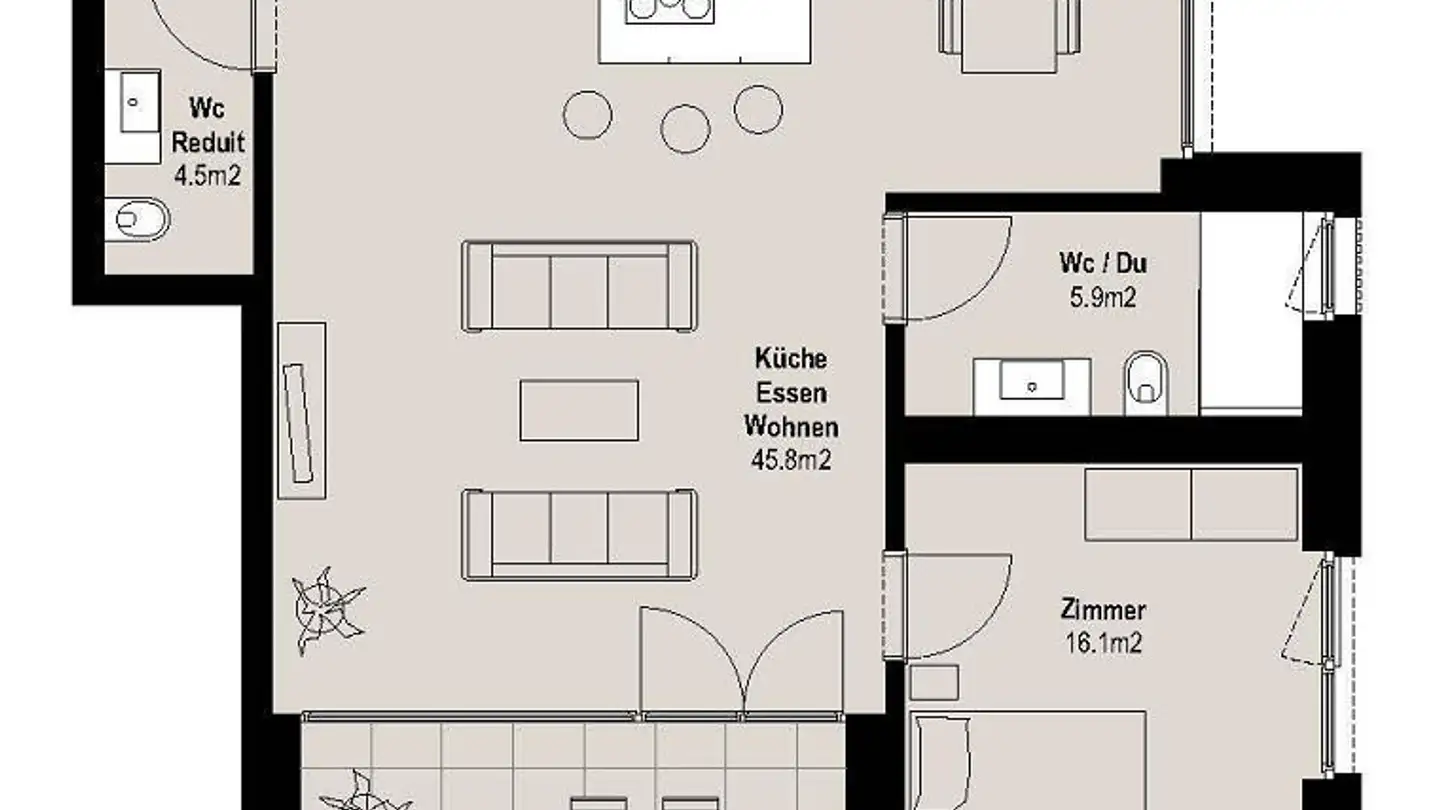 Wohnung mieten - Ahornstrasse 33, 6314 Unterägeri - Foto 2