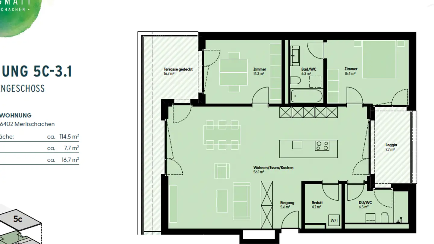 Wohnung mieten - Merlischachen, 6402 Merlischachen - Foto 4