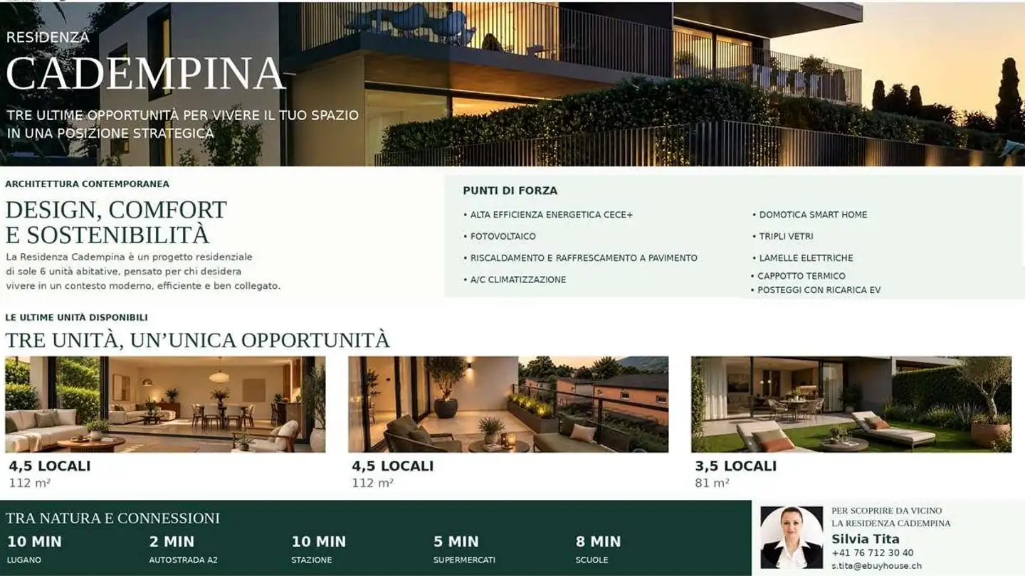 Apartment for sale - Via Cadempina, 6814 Cadempino