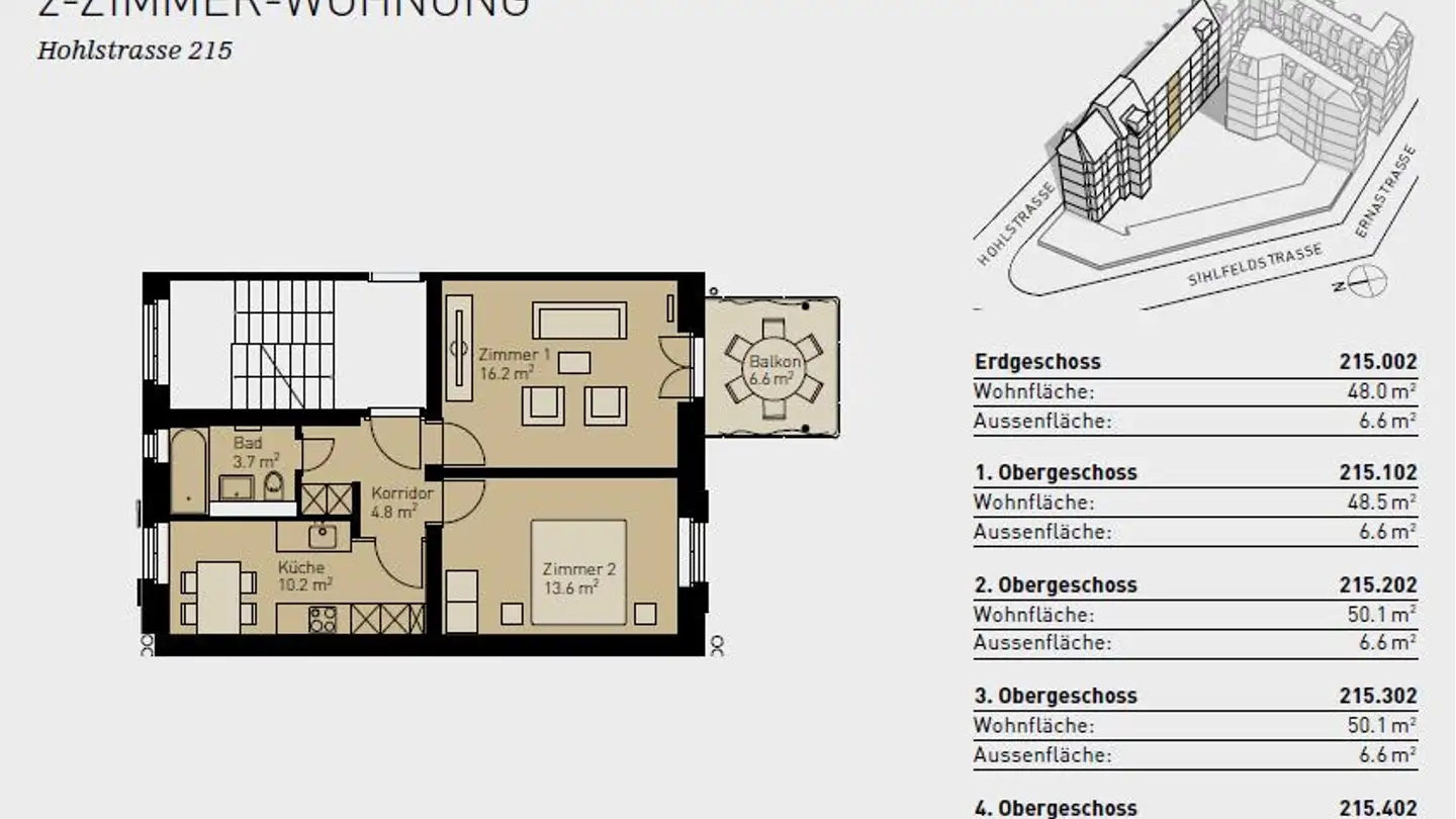 Apartment for rent - Hohlstrasse 215, 8004 Zürich